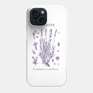 Vintage Lavender 90s Graphic T-Shirt, Retro Lavender Botanical Phone Case