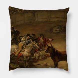 Bullfight, Suerte de Varas by Francisco Goya Pillow