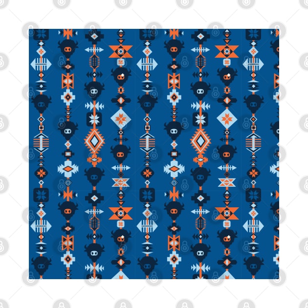 Boho Tribal Blue by Sandra Hutter Designs