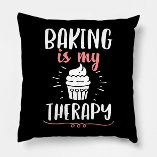 Baking Is My Therapy Holiday Gift For Baker Pillow