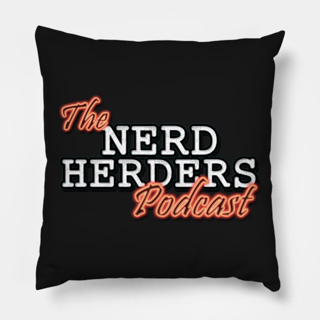 The Nerd Herders Podcast Pillow by overabeer