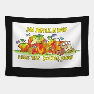 An apple a day keeps the doctor away - get well soon Tapestry