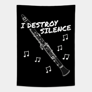 I Destroy Silence Clarinet Player Clarinetist Musician Tapestry