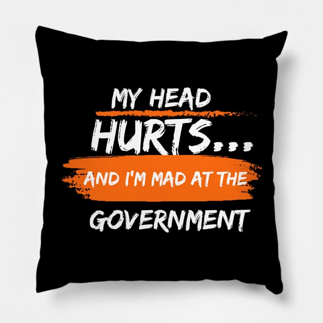 My head hurts Pillow by elmouden123