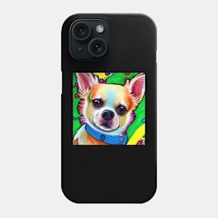 Chihuahua Dog Rainbow Painting Phone Case