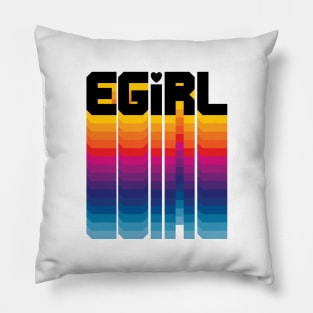 EGirl colorful word array Pillow