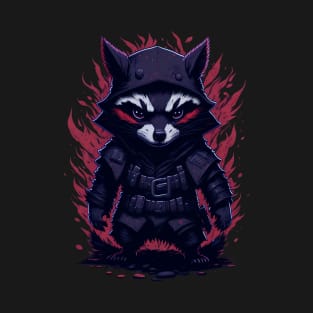 Ninja Raccoon Illustration T-Shirt