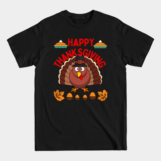 Turkey with a hat for Thanksgiving - Funny Turkey Thanksgiving Gift - T-Shirt Turkey with a hat for Thanksgiving - Funny Turkey Thanksgiving Gift - T-Shirt