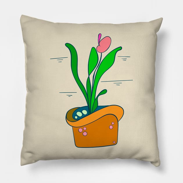 anthurium flowers Pillow by ANNATEES