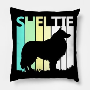 Cute Sheltie Silhouette Pillow