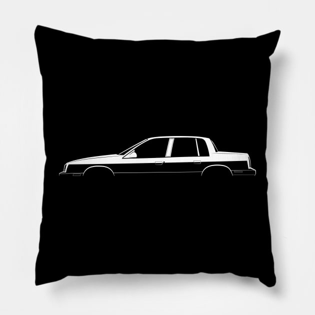 Oldsmobile Cutlass Calais Silhouette Pillow by Car-Silhouettes