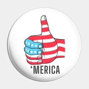 Thumbs Up Merica Pin