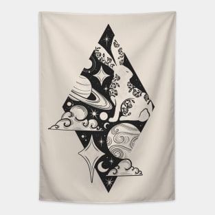 Moon Rabbit Rhombus 1 Tapestry