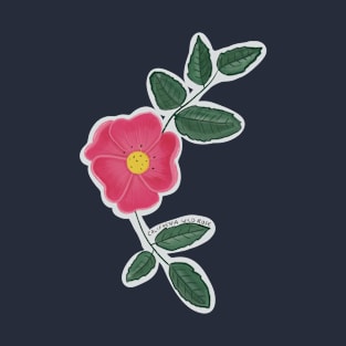 California Wild Rose Wildflower T-Shirt