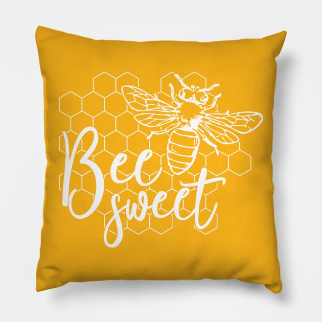 Honeycomb Bee Sweet - Save the Bees Pillow by makaylawalker