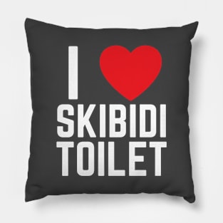 I Heart Skibidi Toilet I Love Skibidi Toilet Pillow