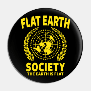 FLAT EARTH SHIRT, FLAT EARTH SOCIETY T-SHIRT, FLAT EARTHER Pin