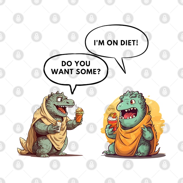 Dinosaur Friendship Diet Joke by NatashaCuteShop