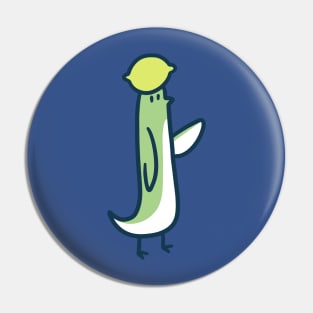 Green Lemon Bird Pin