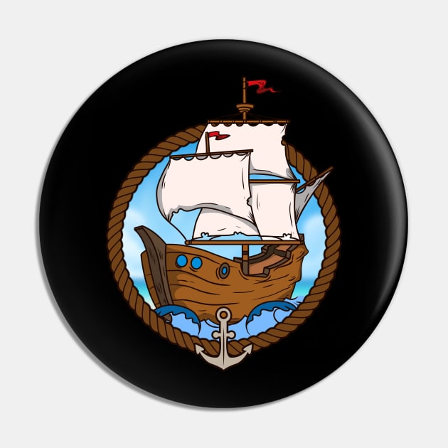 Sailing Ship Pin by PixelArt