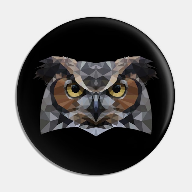 Owl Lowpoly Pin by Worldengine