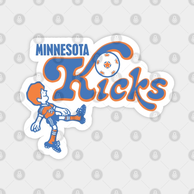 Vintage 1976 Minnesota Kicks Logo Magnet by FigAlert