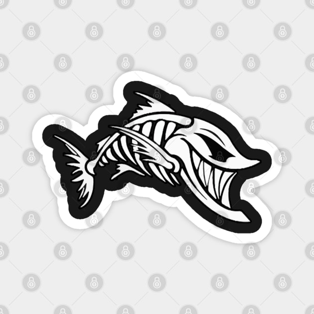 Bone Fish - Fishing Magnet by  The best hard hat stickers 