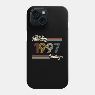 Vintage Born in January 1997 Phone Case