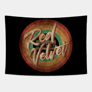 Red Velvet Vintage Circle Art Tapestry