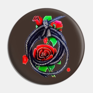 Rope and Roses Pin