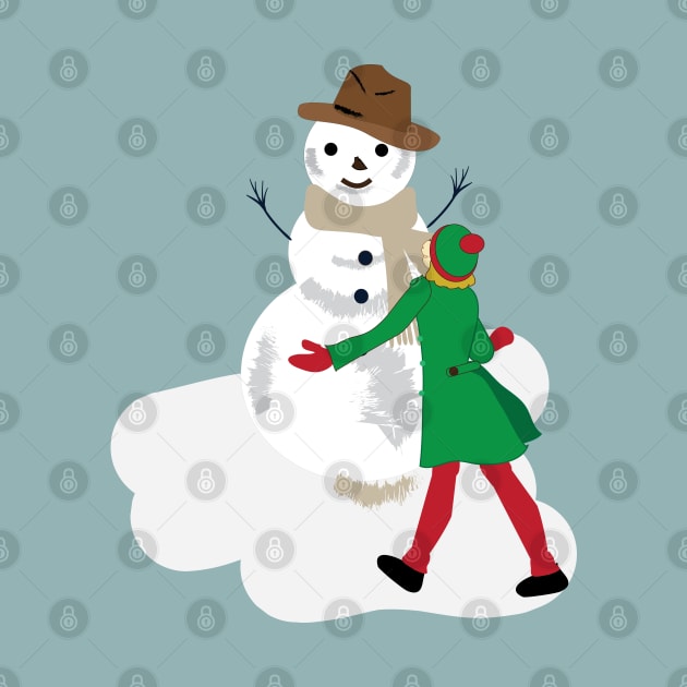 Winter story with snowman by 4wardlabel