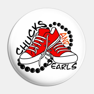 Chucks and Pearls 2021 kamala harris T-Shirt Pin