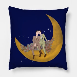 COUPLE ON THE MOON Pillow