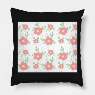 Simple flower on white Pillow