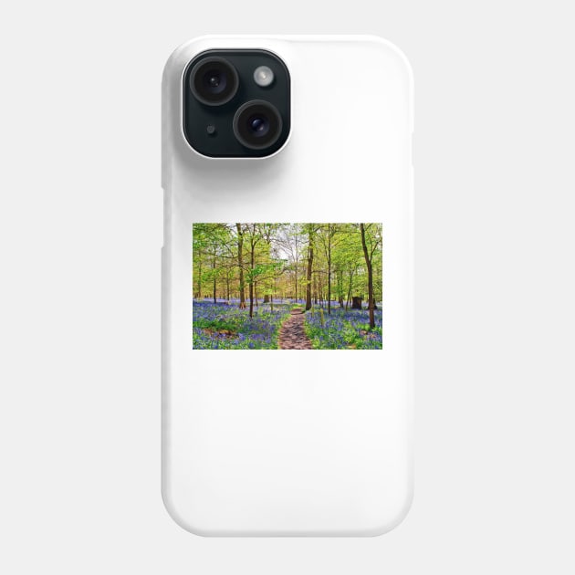 Bluebell Woods Greys Court England UK Phone Case by AndyEvansPhotos