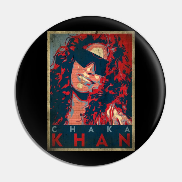 Vintage Popart Chaka Khan Pin by Girladies Artshop