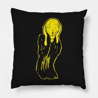 The Scream  minimalized Pillow