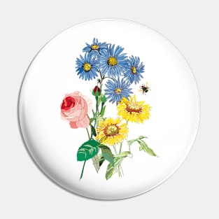 Bee-utiful Flowers Pin