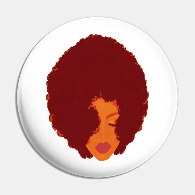 Stylish Woman with Beautiful Big Fluffy Afro (White Background) Pin by Art By LM Designs 