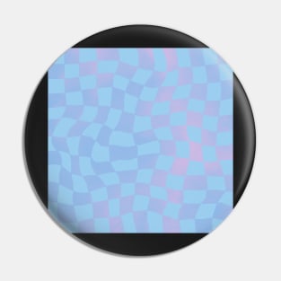 Trippy Aesthetic Checkered blue purple Gradient Pattern Pin