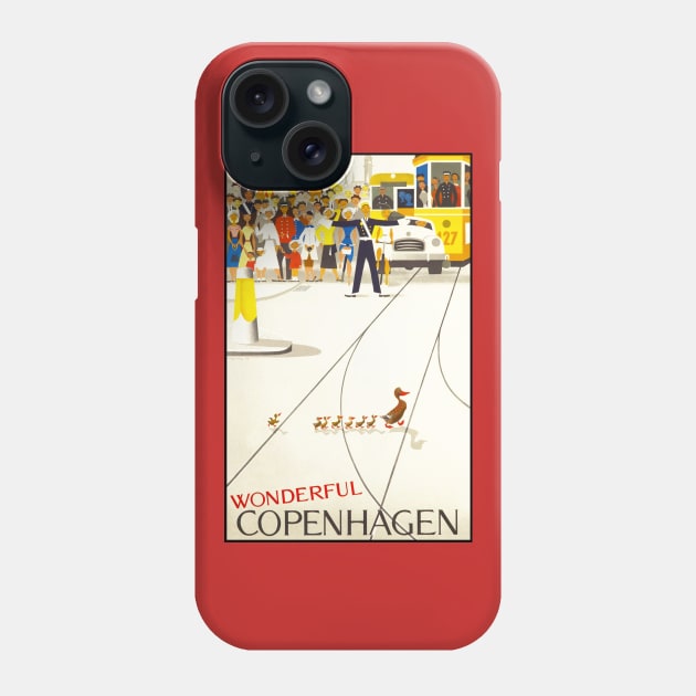 Wonderful Copenhagen travel ad Phone Case by ezioman