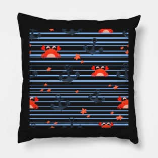 marine seamless pattern Pillow