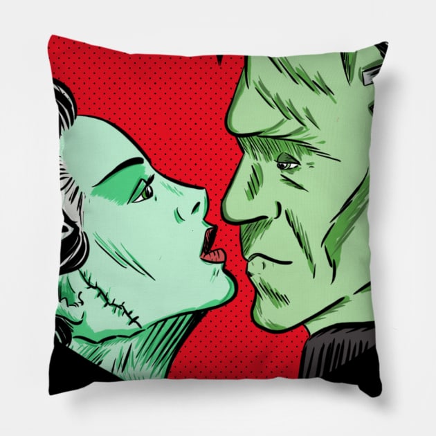 Frankenstein Valentine Pillow by Sbrown1521