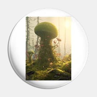 Surreal Mushroom Pin