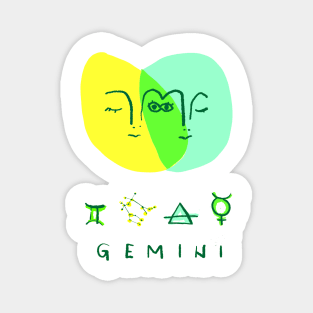 Gemini Twins Mercury Smart Babies Magnet