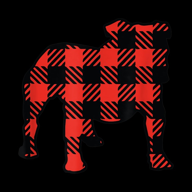 Bulldog Buffalo Plaid by Xamgi