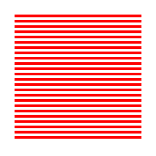 Red Horizontal Stripes Pattern T-Shirt