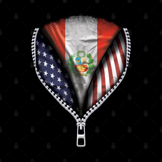 Peruvian Flag  Peru Flag American Flag Zip Down - Gift for Peruvian From Peru by Country Flags