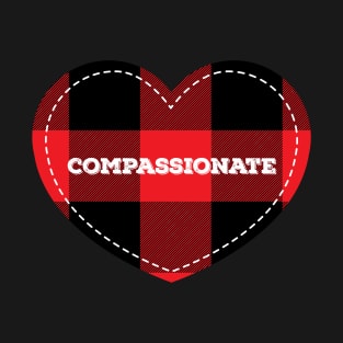Buffalo Plaid Lumberjack Compassionate Love Heart T-Shirt