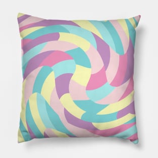 Twirl Of Pastel Colors Pillow